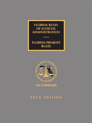 cover image of Florida Probate Rules and Rules of Judicial Administration